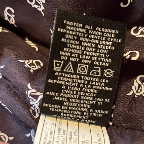 NWT-Steve Madden-L-ice blue& black-quilted, puffer, concealed hood, jacket/coat. - Picture 12 of 16